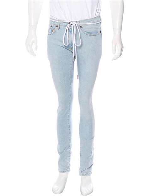 affordable off white twill jeans